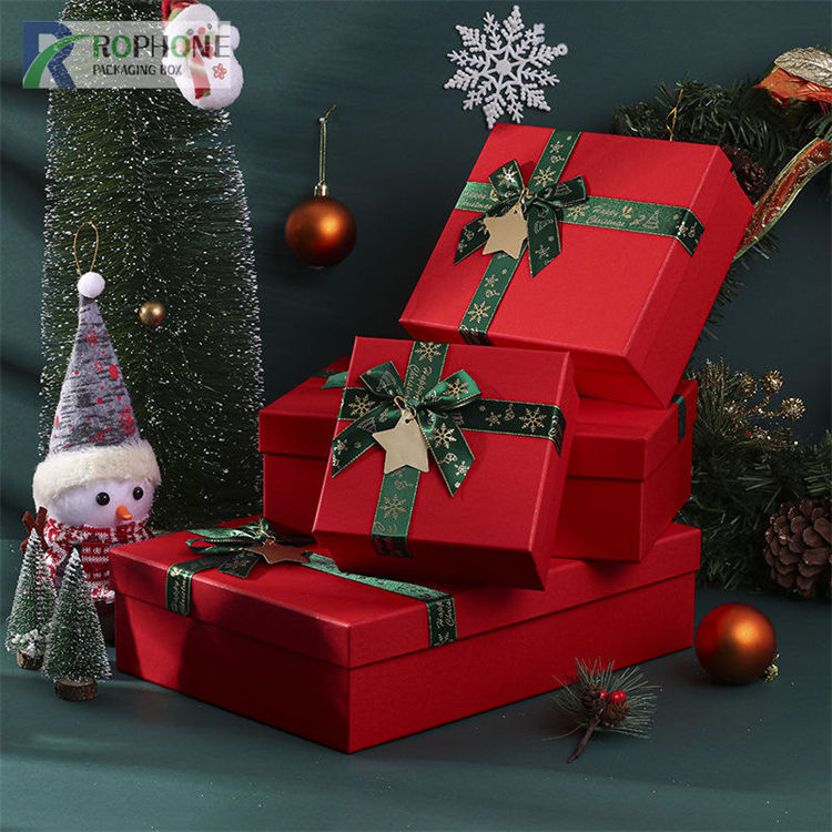 lapos csomagolású karácsonyi díszdobozok